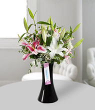 White & Pink Lilies
