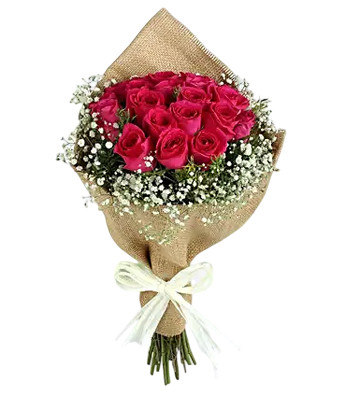 21 Pink Roses Bouquet
